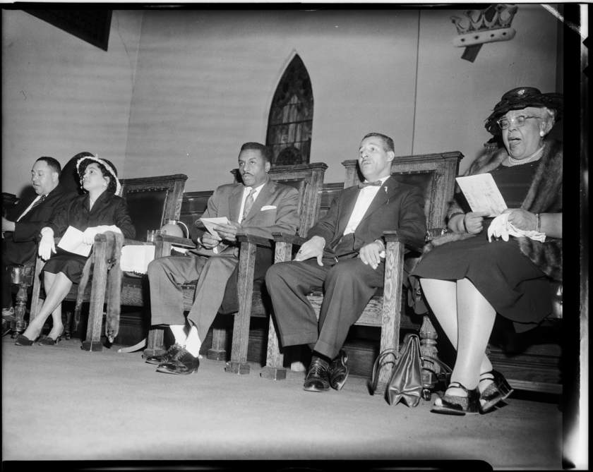 Group of men and women, including Charles Foggie and Daisy