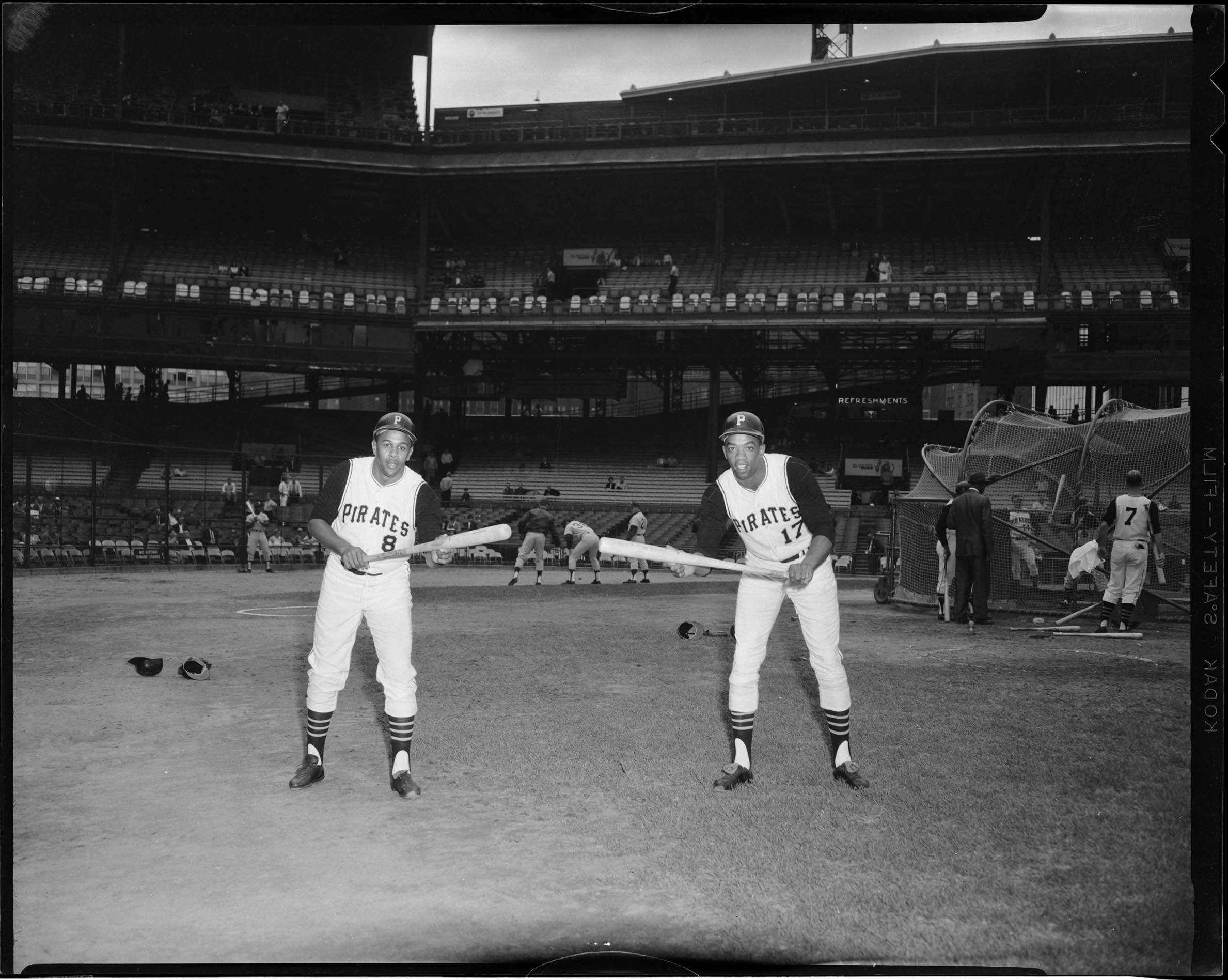 Pittsburgh Pirates baseball players no. 8 Willie Stargell, and no. 17