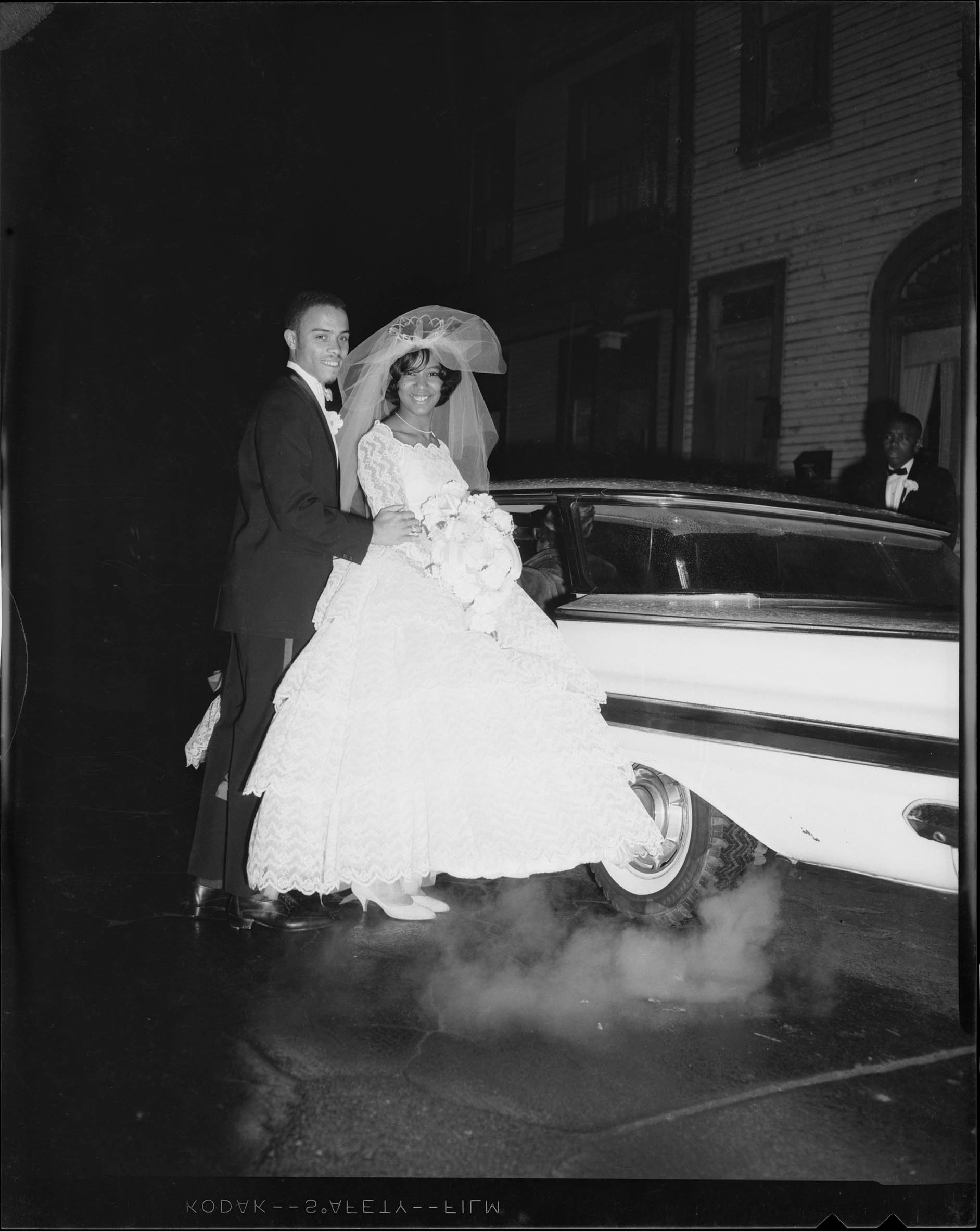 Groom Russell D. Jackson Jr. and bride LaVerne C. Edwards Jackson posed