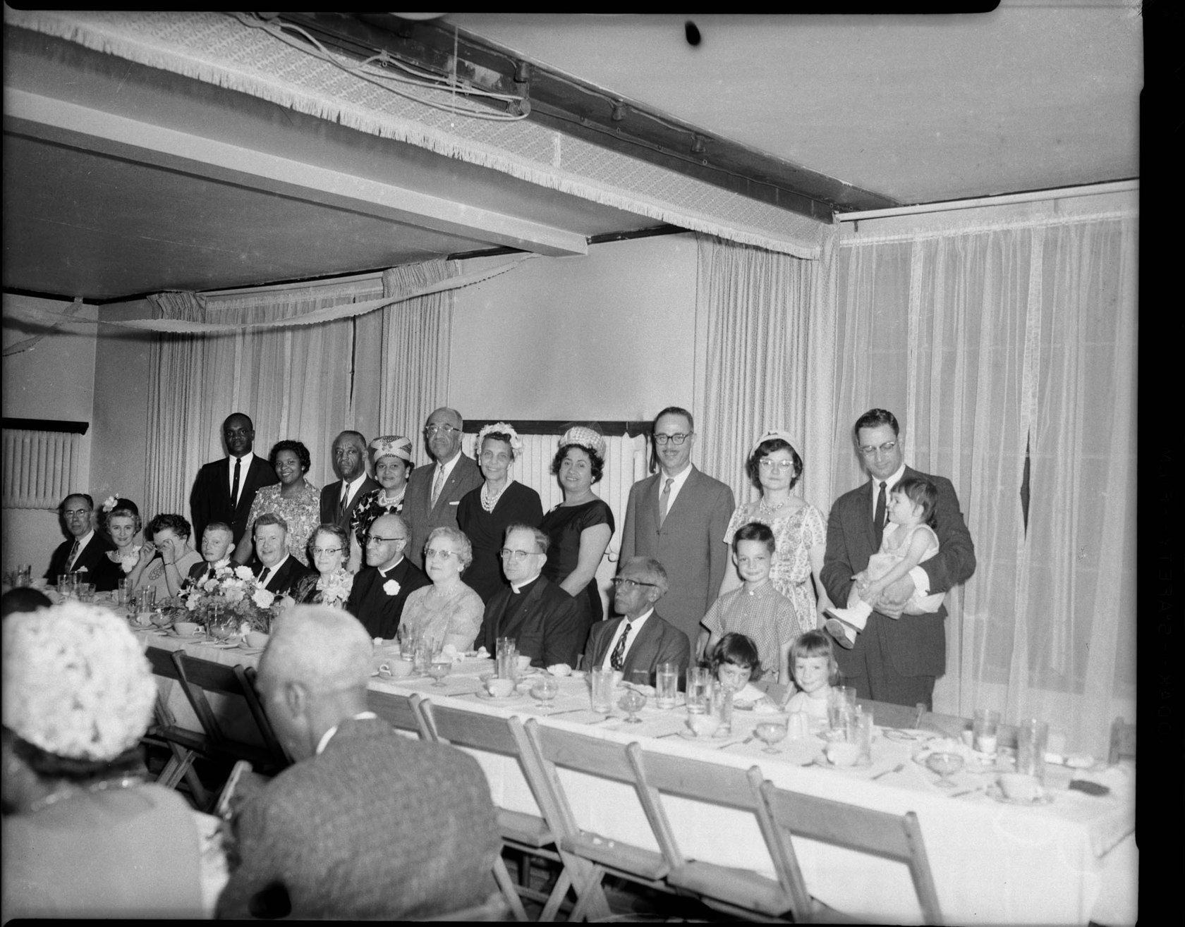 Group portrait, seated from left Rev. and Mrs. William Ettinger, Mrs. J. M. Finley Brown