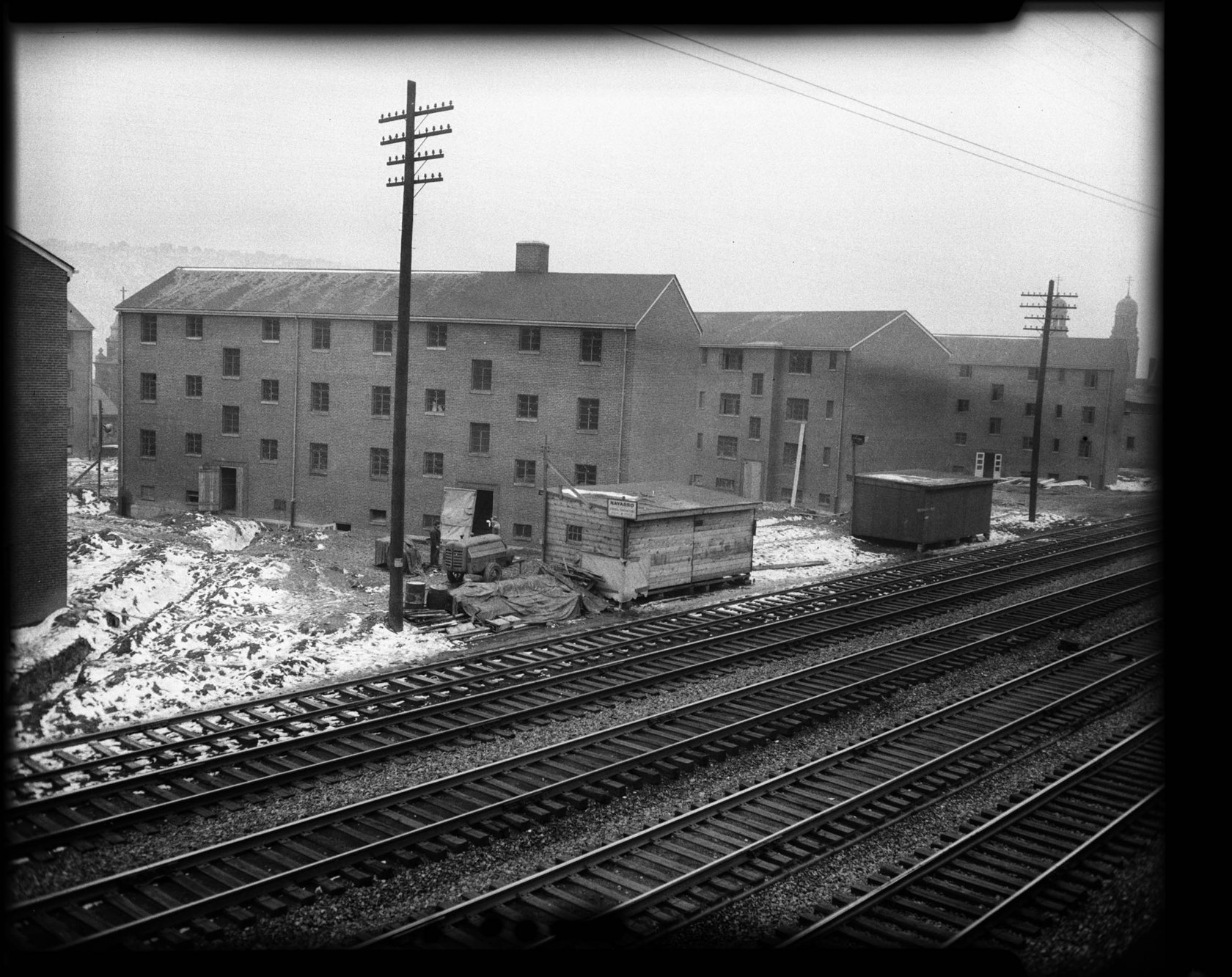 Construction of apartment buildings of Hawkins Village housing project
