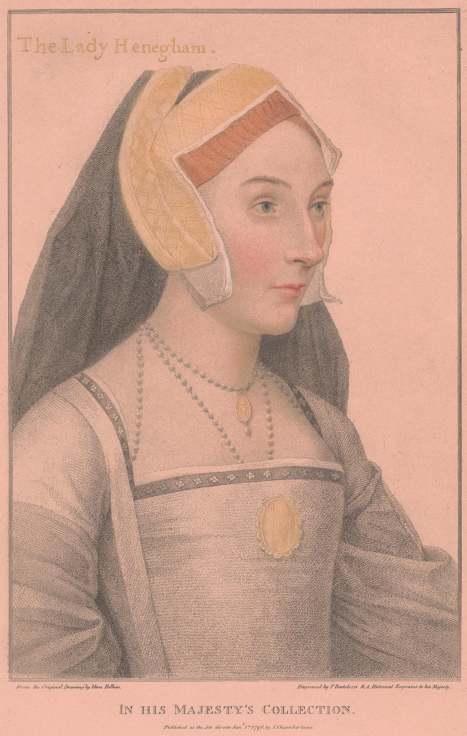 1793年版バルトロッツィ版画「The Lady of Richmond」 1793年版バルトロッツィ版画「The Lady of Richmond」 1793年版
