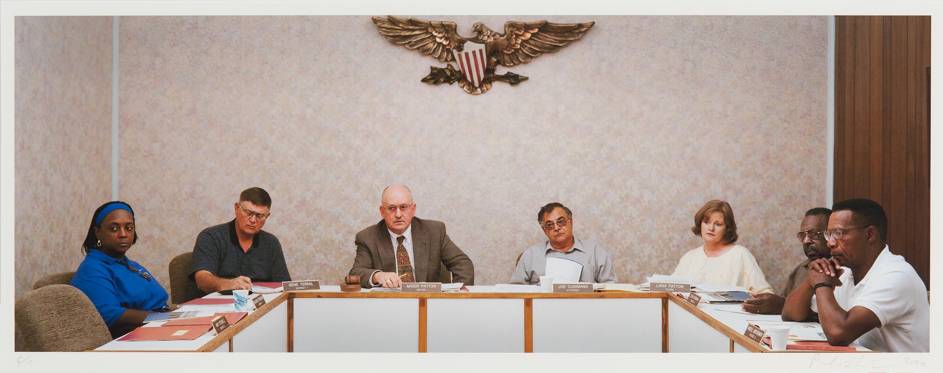 Bernice, Louisiana (population 1,809) Town Council, May 14, 2002 (L to